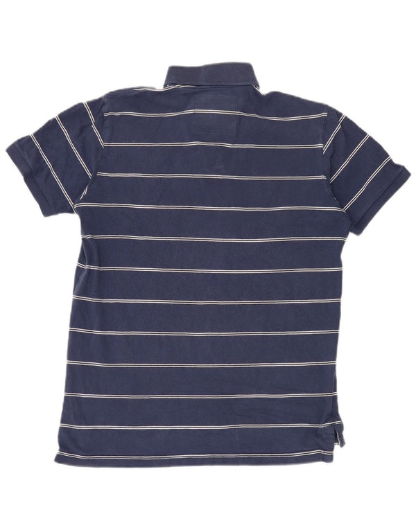 Polo da uomo Abercrombie & Fitch XL in cotone a righe blu navy
