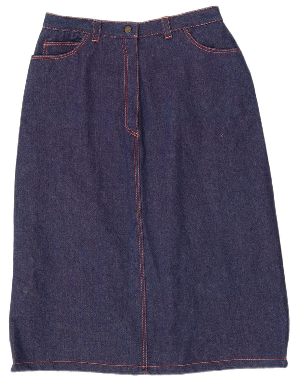 Gonna di jeans vintage da donna W31 blu navy medio