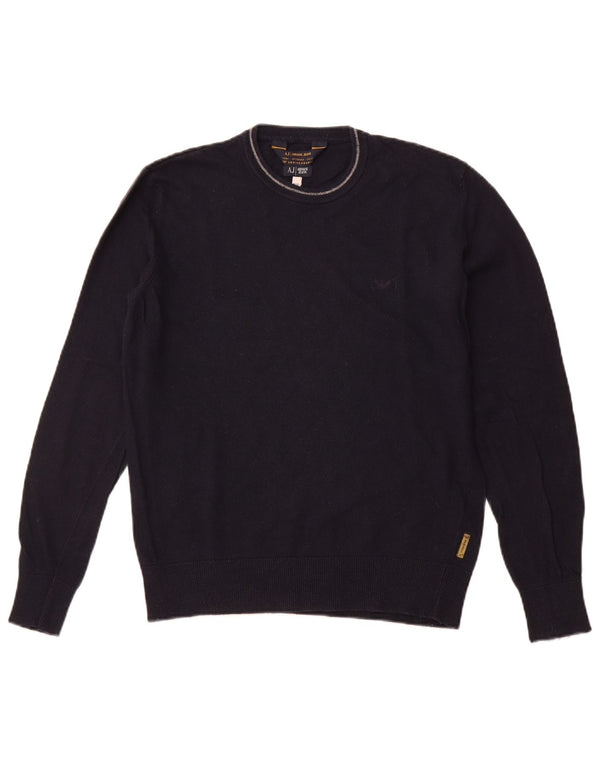 ARMANI JEANS Maglione Uomo Girocollo Maglione Medio Blu Navy Viscosa