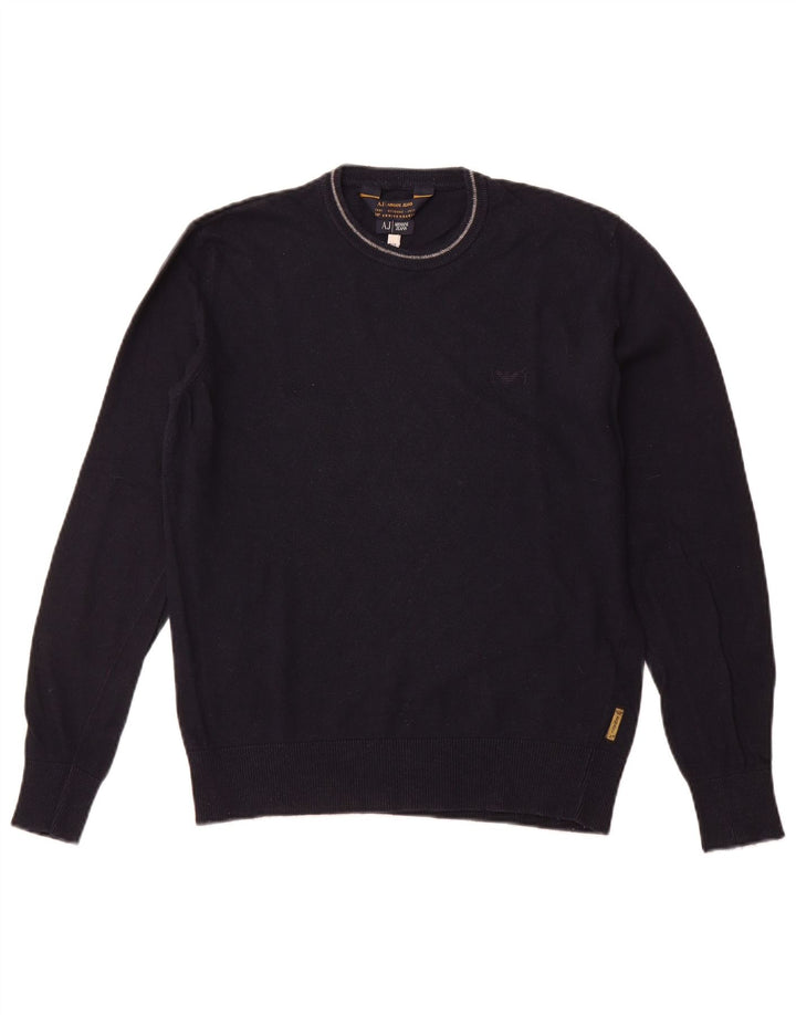 ARMANI JEANS Maglione Uomo Girocollo Maglione Medio Blu Navy Viscosa