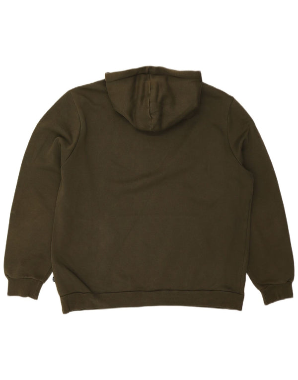 Felpa con cappuccio grafica da uomo Puma XL in cotone kaki