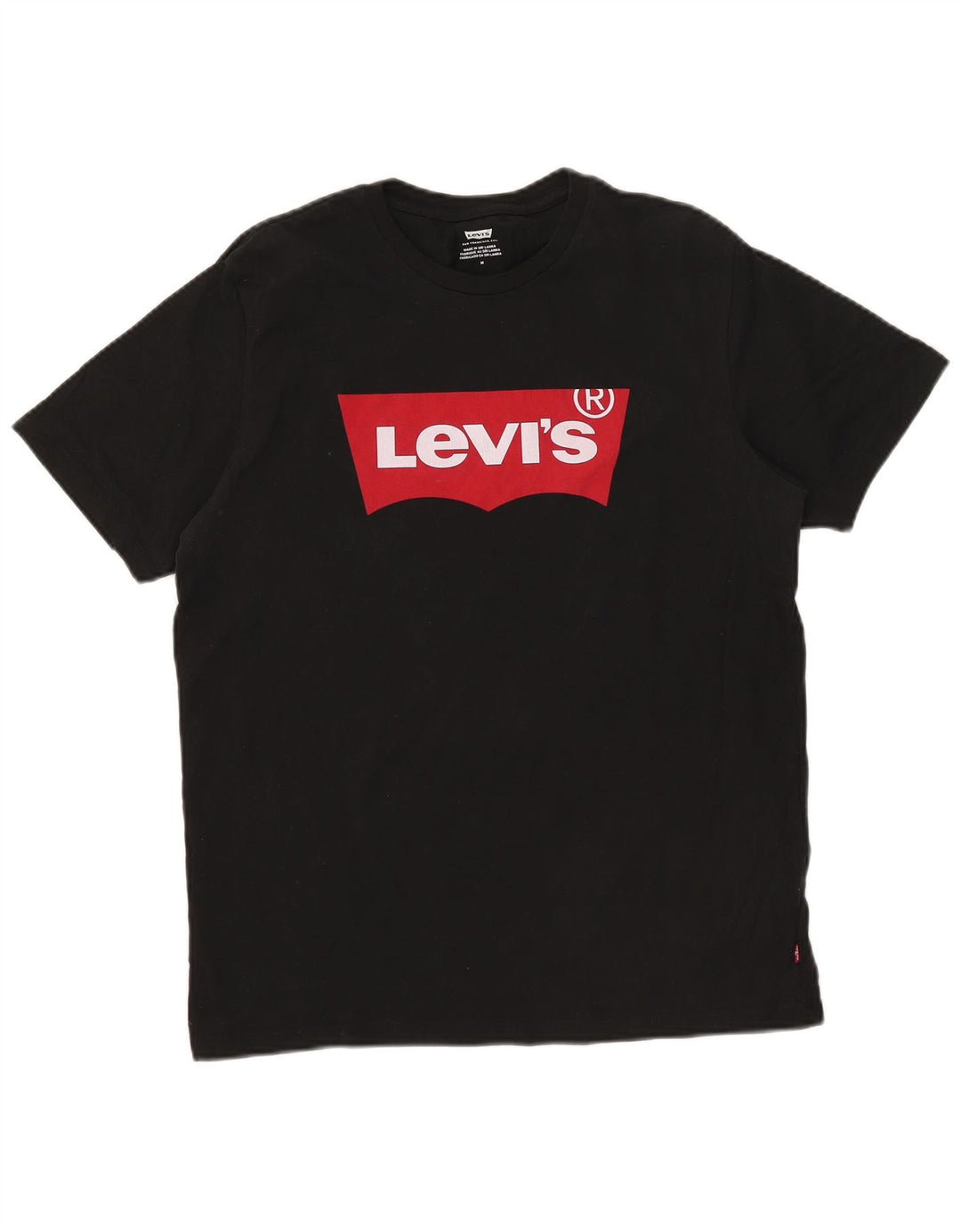 Levi's Mens Graphic T-Shirt Top Medium Black Cotton