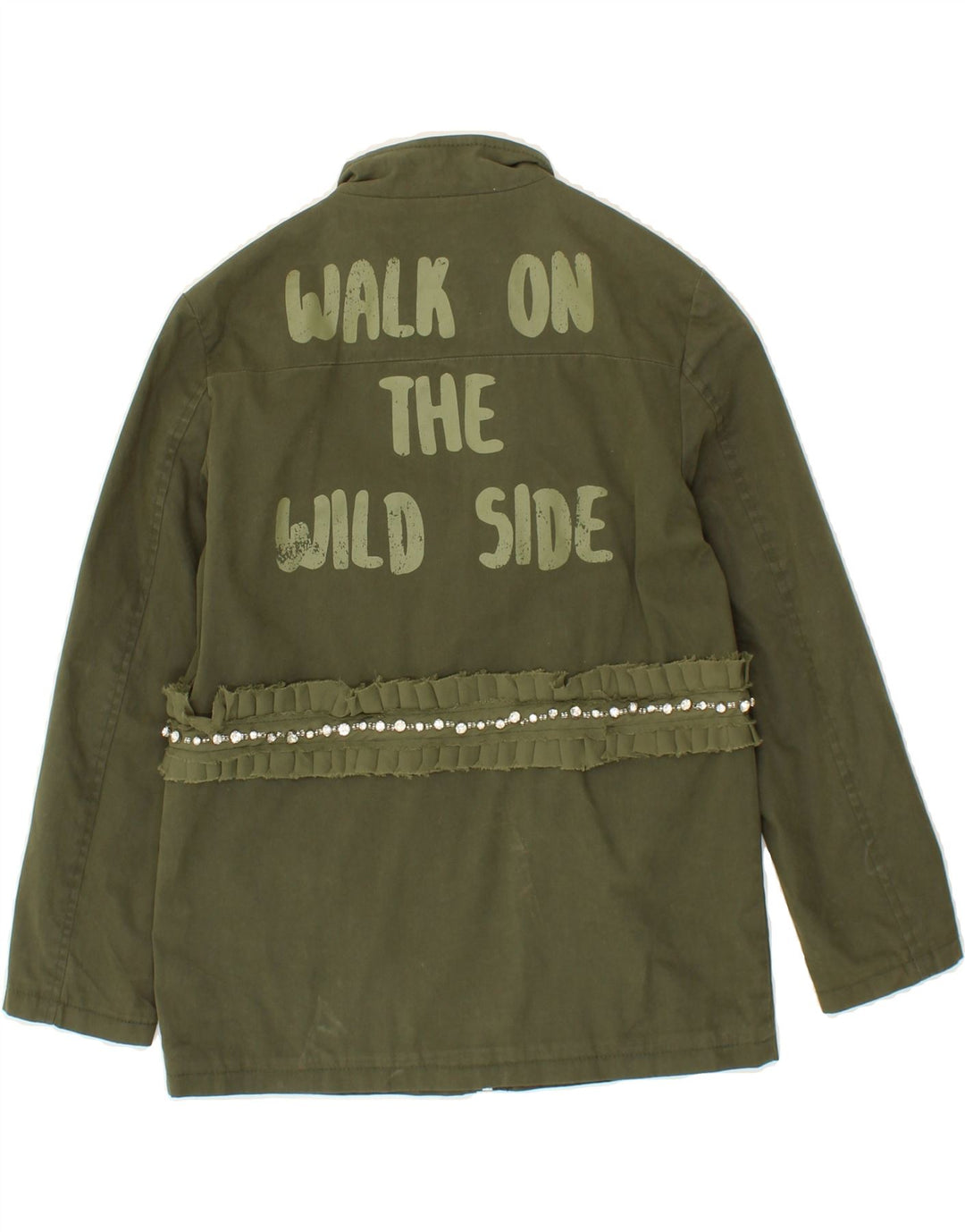 PINKO Girls Graphic Utility Jacket 7-8 Years Green Cotton Vintage Pinko and Second-Hand Pinko from Messina Hembry 