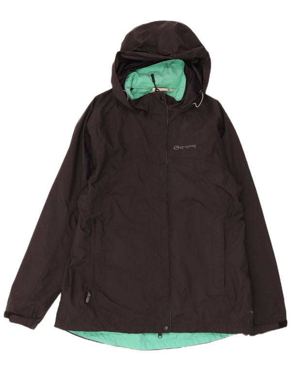 Sprayway Womens Hooded Windbreaker Jacket UK 12 Medium Black Polyamide