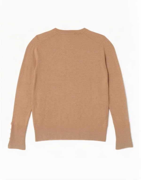 Maglione maglione girocollo da donna Zara UK 12 Beige medio
