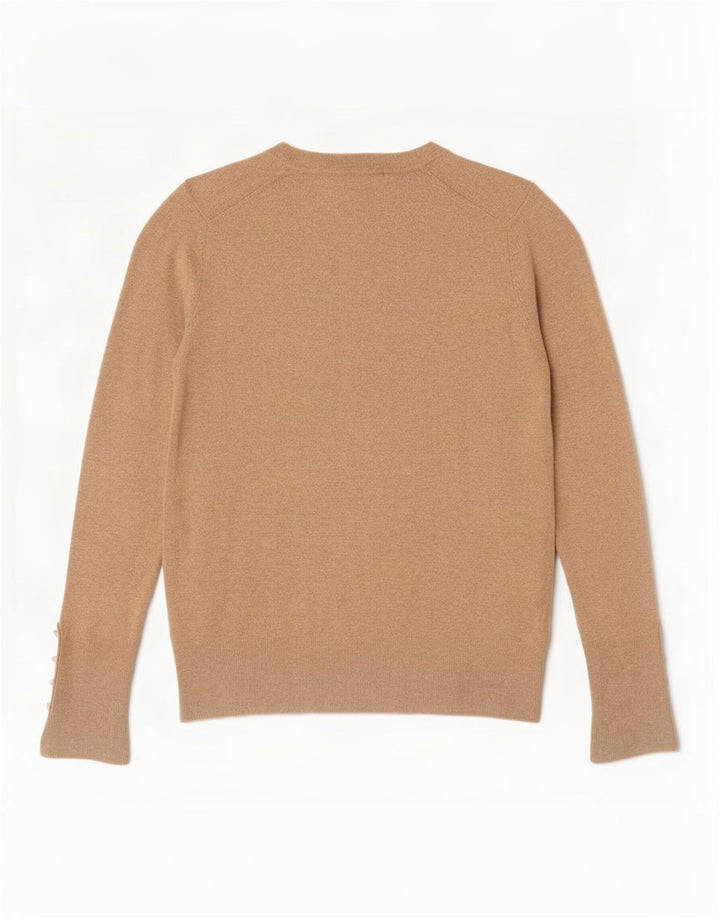 Maglione maglione girocollo da donna Zara UK 12 Beige medio