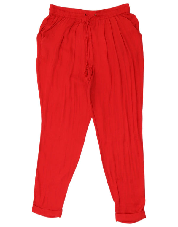 Pantaloni corti Trafaluc da donna Zara UK 12 medi W28 L26 rossi