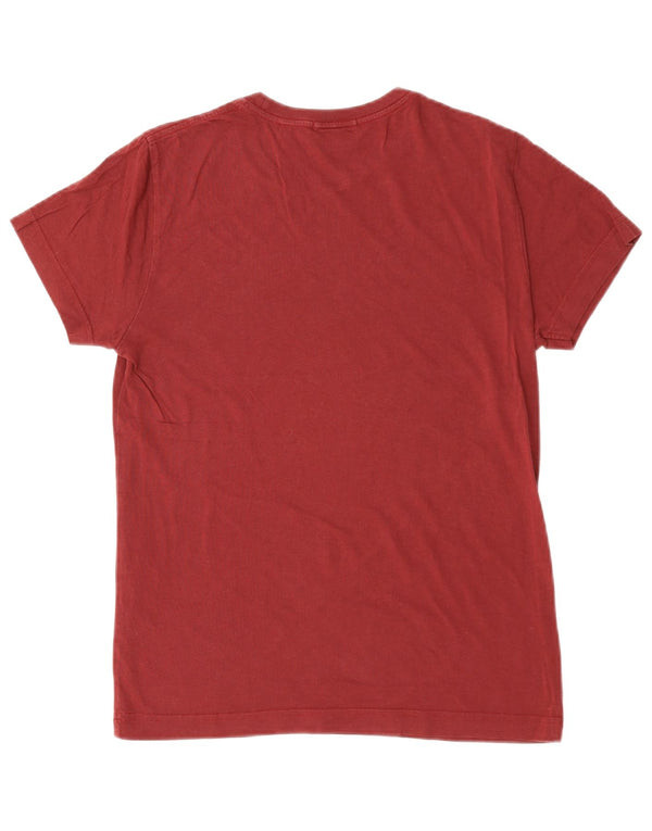 GANT T-shirt Regular da Uomo XS Borgogna Cotone