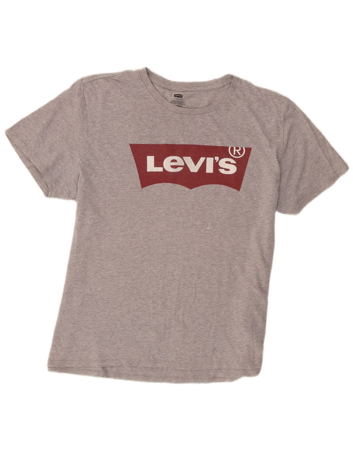 T-shirt grafica da uomo Levi's Top 2XL in cotone grigio