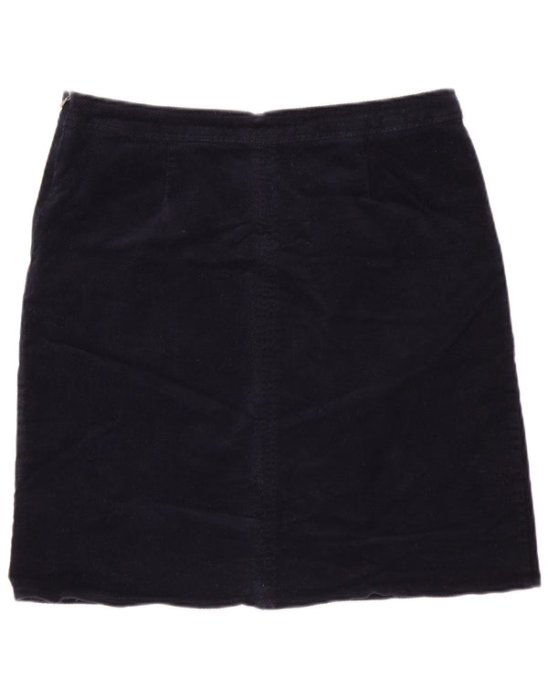 WHITE STUFF Gonna in velluto a coste da donna UK 12 Media W34 Cotone blu navy