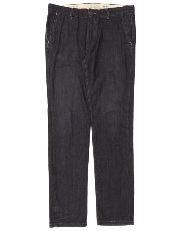 Jeans dritti da uomo Zara EU 40 medio W31 L34 blu navy