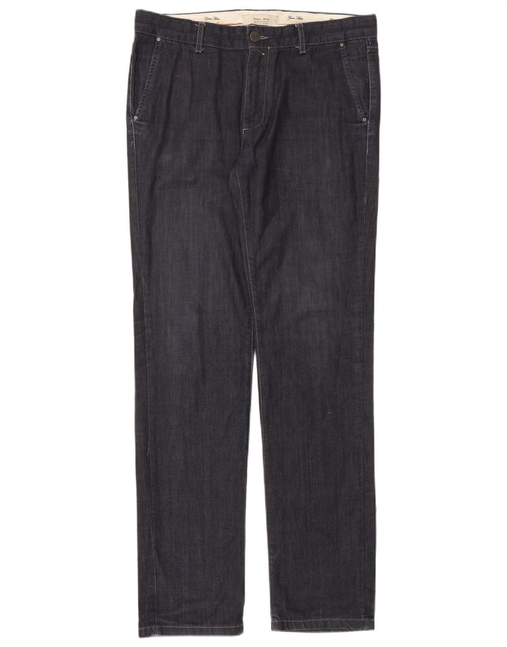 Jeans dritti da uomo Zara EU 40 medio W31 L34 blu navy
