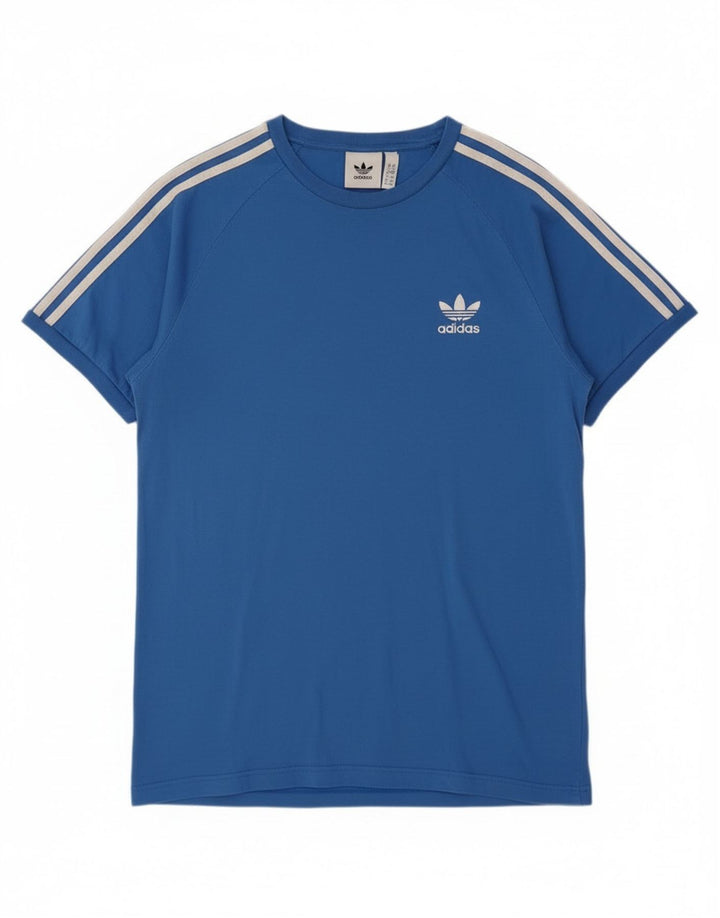T-shirt da uomo Adidas Top in cotone blu medio
