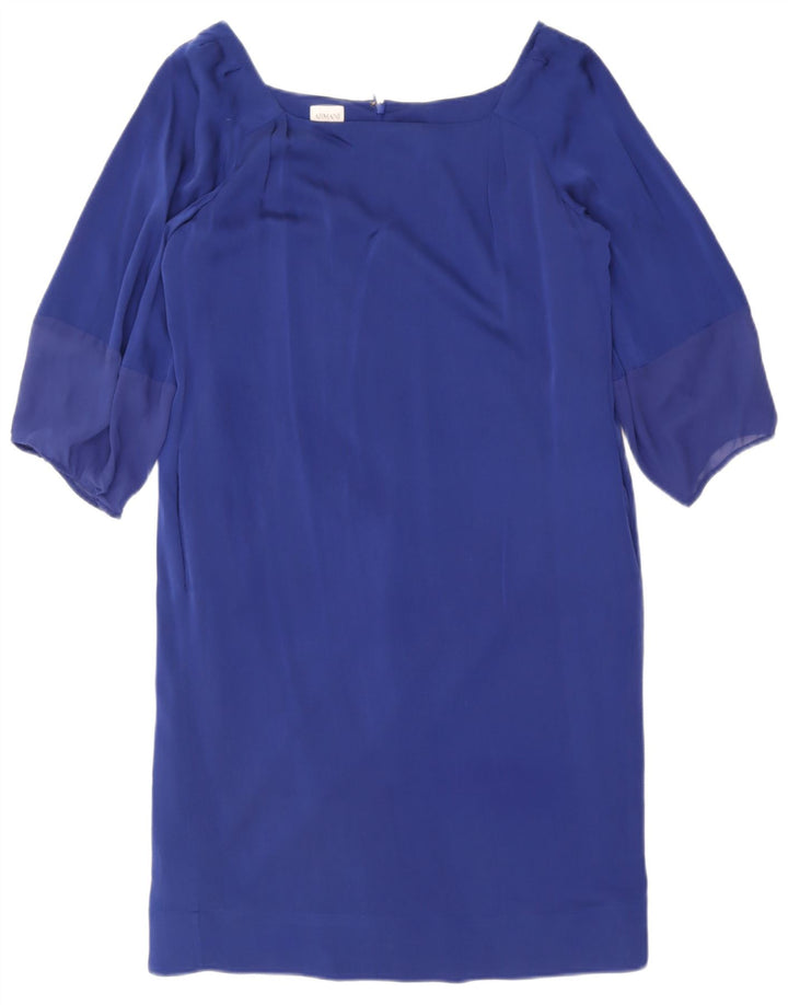 Abito a trapezio da donna con maniche a 3/4 Armani Collezioni IT 44 Blu medio
