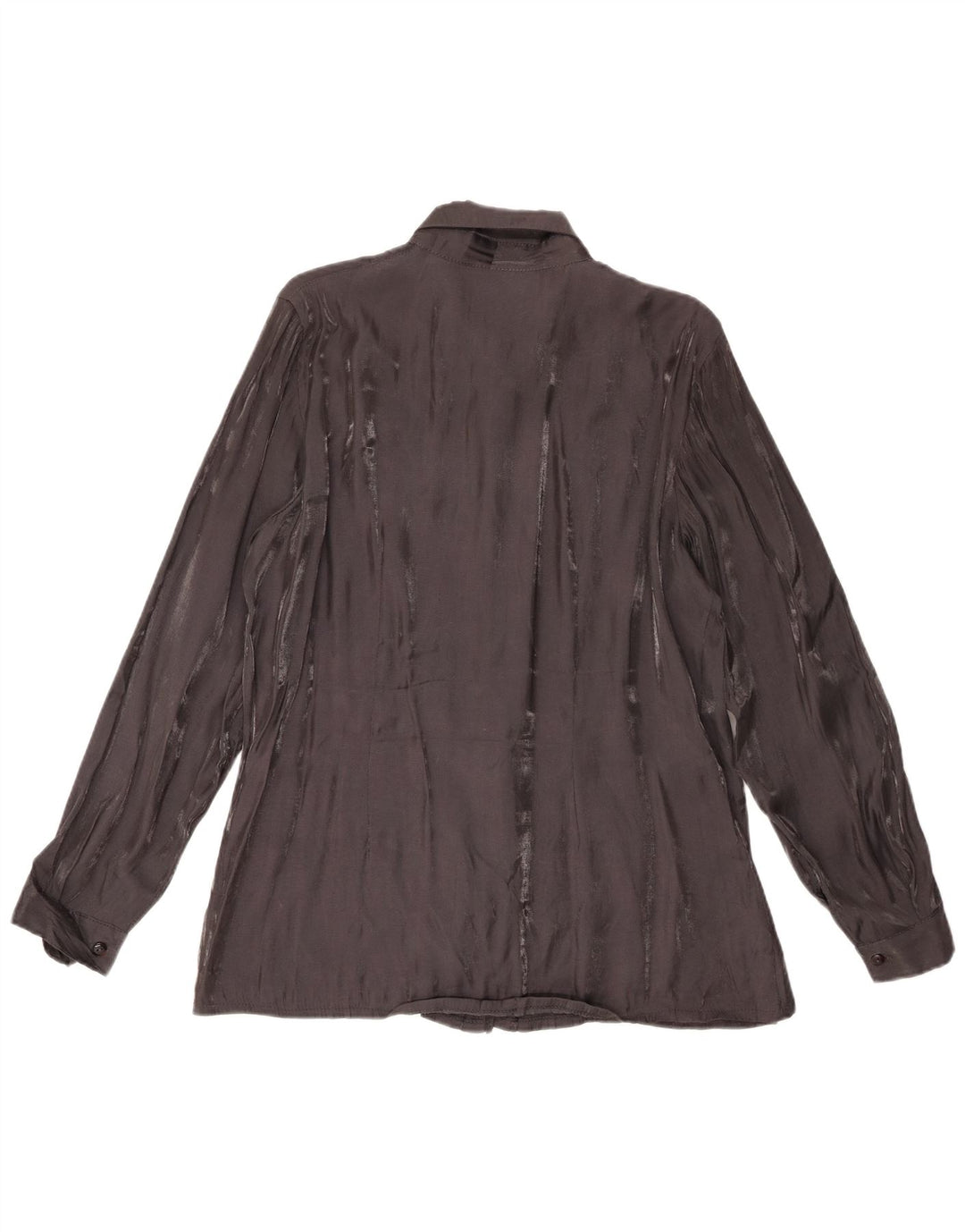 Camicetta camicia vintage da donna UK 18 XL viscosa nera