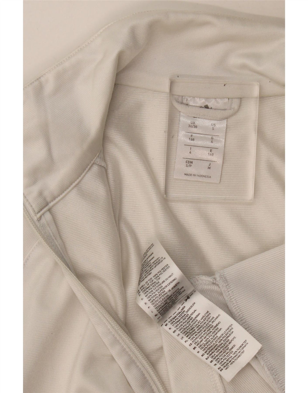 Giacca da tuta da uomo Adidas UK 36/38 Small Poliestere bianco