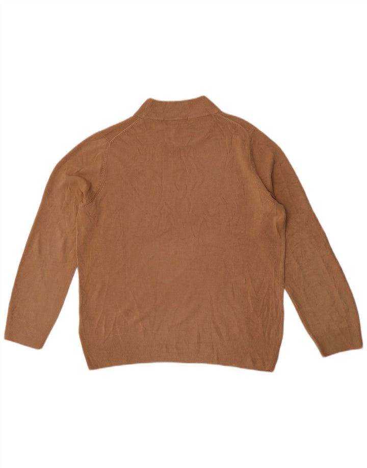 Maglione maglione a collo alto da donna Marks & Spencer UK 16 grande marrone