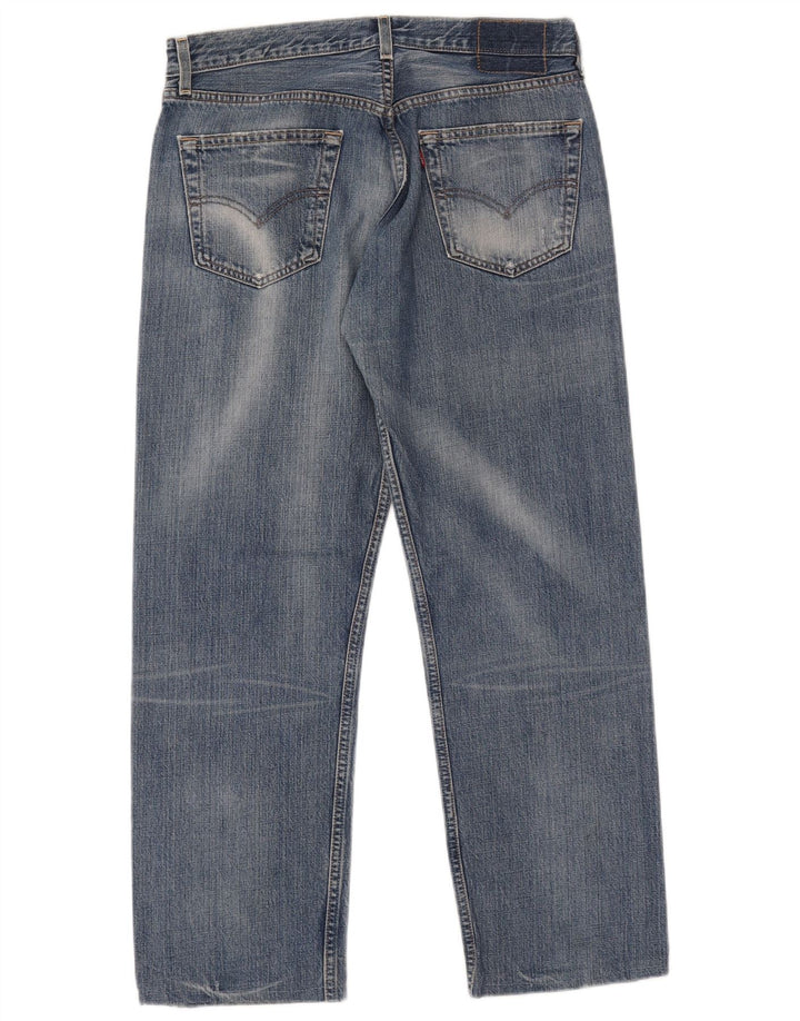 Levi's Uomo 501 Jeans dritti invecchiati W34 L27 Cotone blu