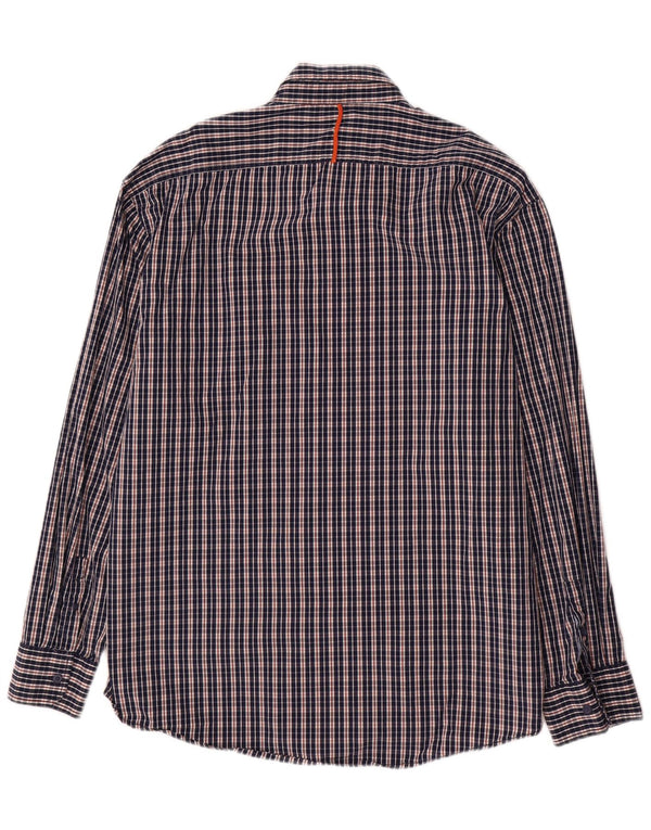 Camicia da uomo IZOD XL in cotone a quadri blu navy