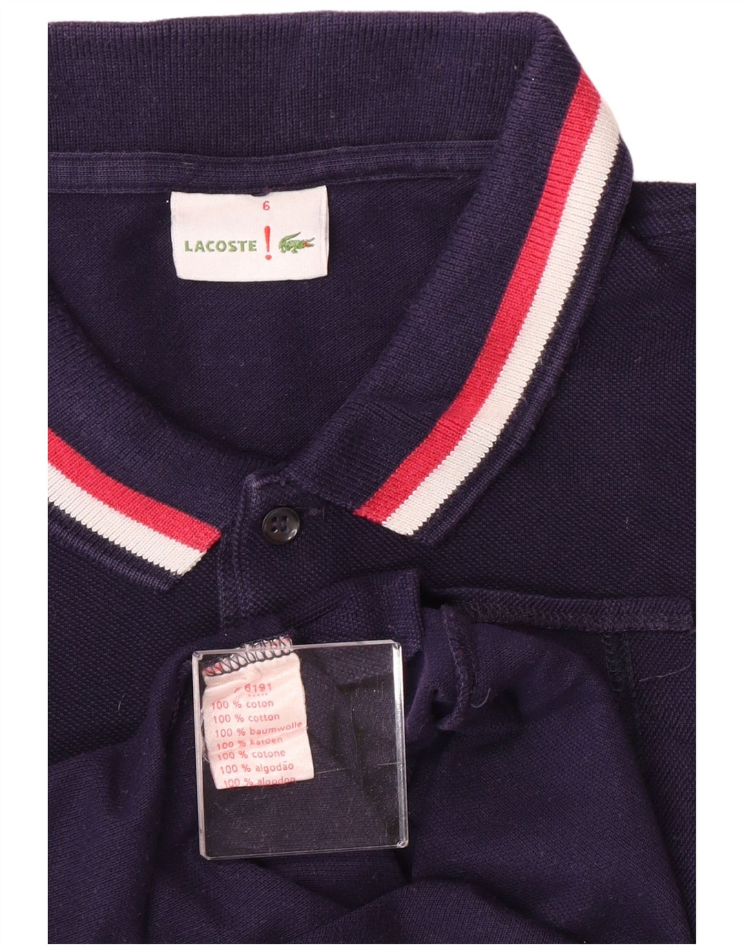 Polo da uomo Lacoste taglia 6 XL in cotone viola
