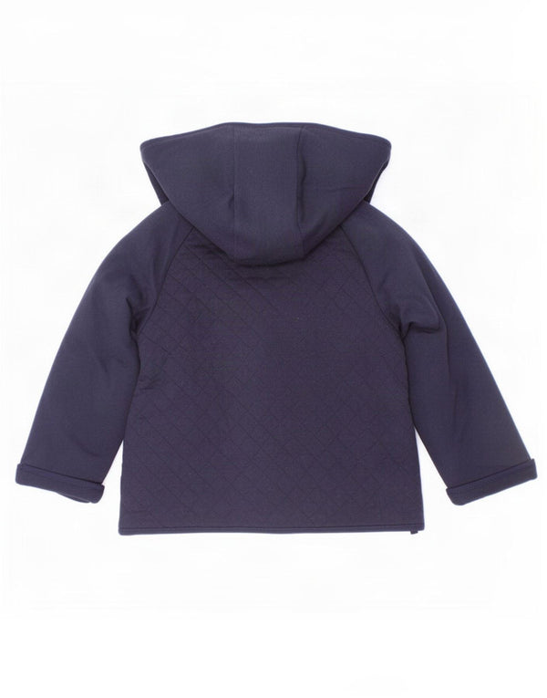 Ted Baker Giacca trapuntata con cappuccio per neonato 9-12 mesi in cotone blu navy