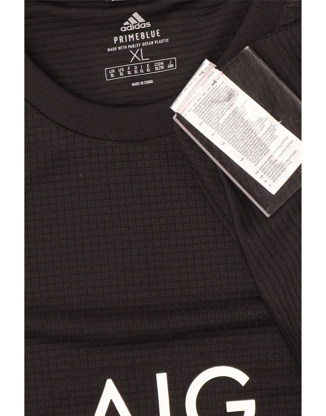 T-shirt grafica Adidas da uomo All Blacks Top XL poliestere nero