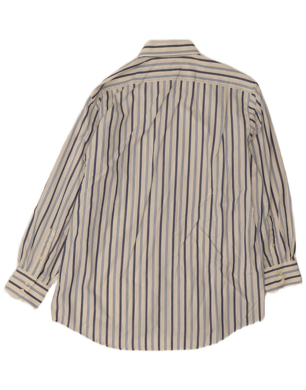Camicia da uomo Lacoste taglia 42 grande cotone a righe bianche