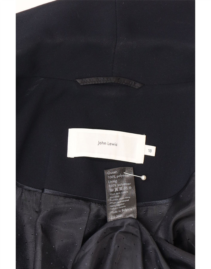 Giacca blazer da donna a 1 bottone John Lewis UK 18 XL poliestere blu navy