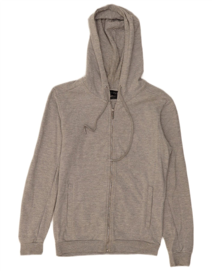 Maglione con cappuccio e zip Zara da uomo piccolo grigio