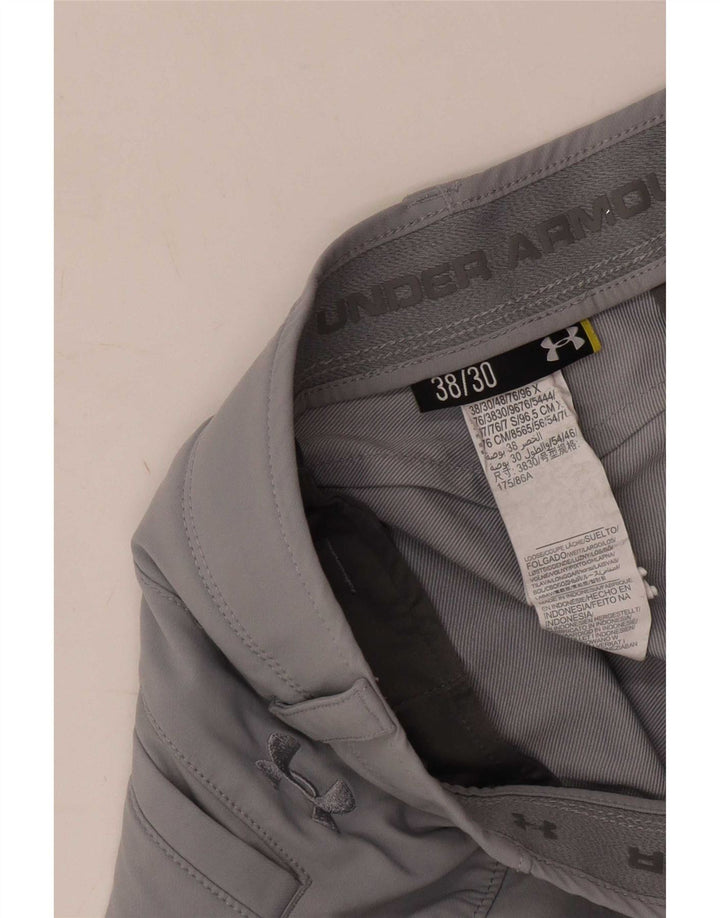 Pantaloni chino dritti da uomo Under Armour W38 L30 nylon grigio