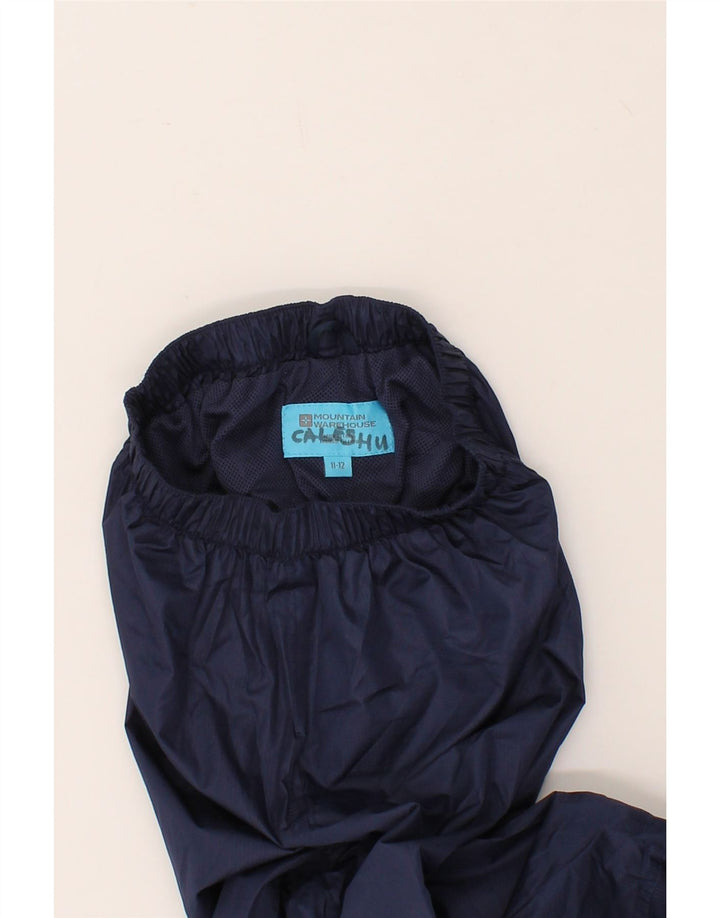 MOUNTAIN WAREHOUSE Boys Tracksuit Trousers 11-12 Years Navy Blue Polyester Vintage Mountain Warehouse and Second-Hand Mountain Warehouse from Messina Hembry 