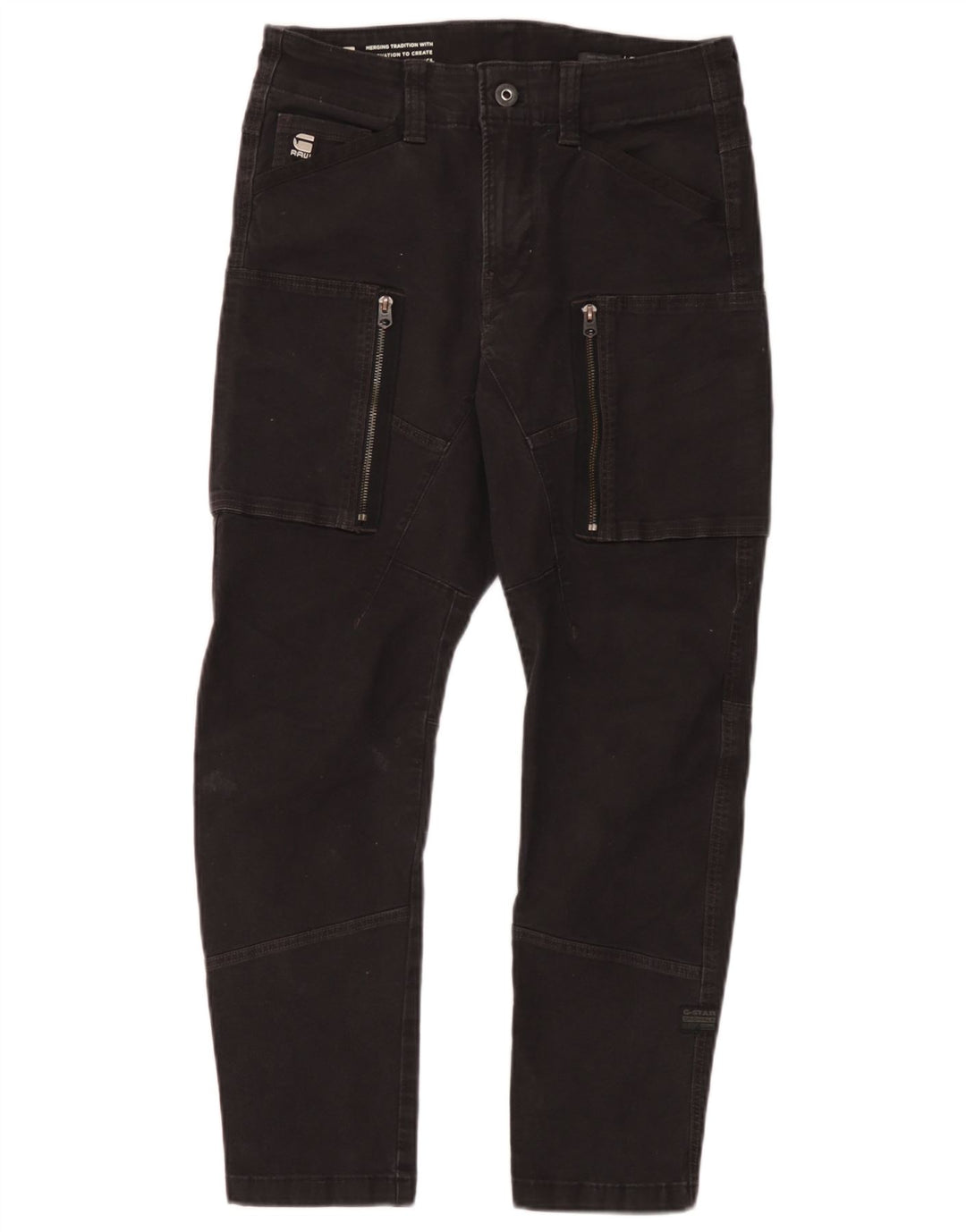 Pantaloni cargo dritti da uomo G-Star W30 L30 cotone nero