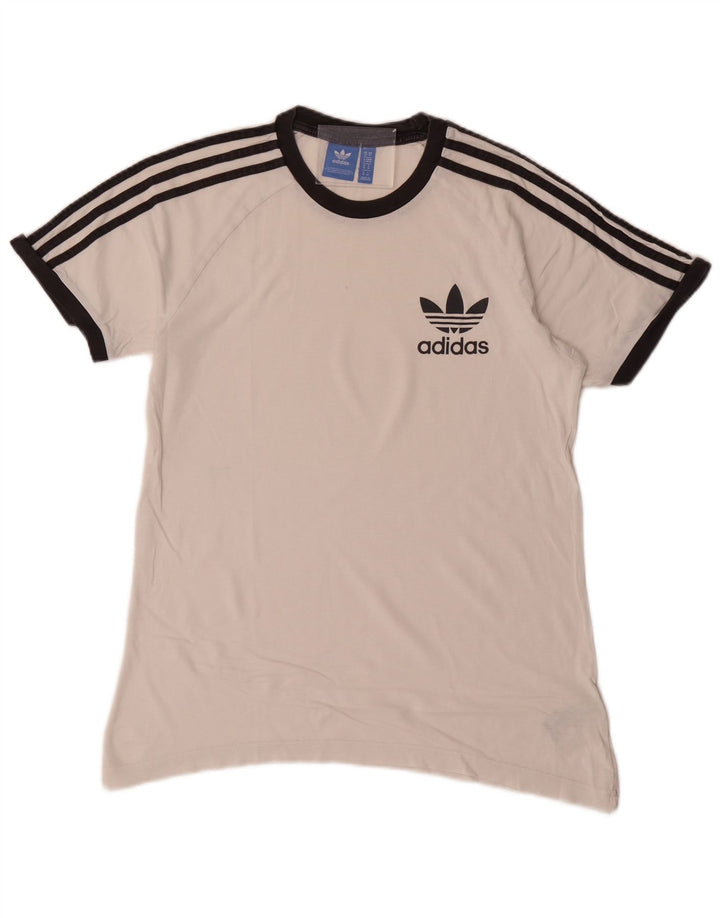 T-shirt da uomo Adidas Top in cotone bianco medio