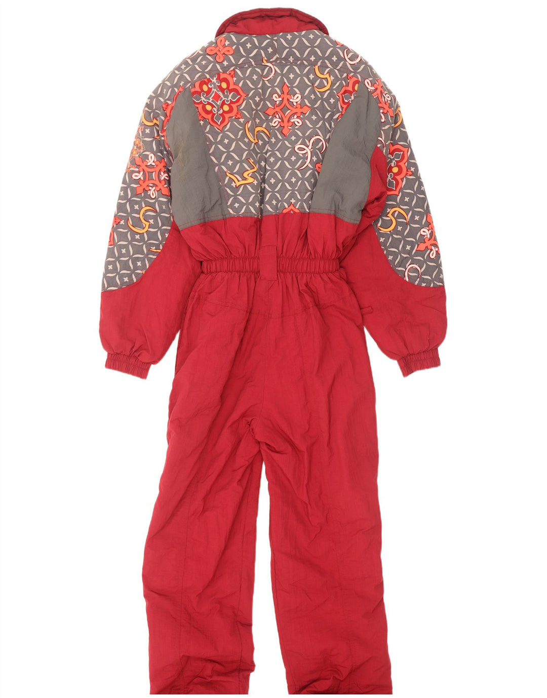 Tuta da sci da donna X-Cape UK 10 Small Nylon geometrico rosso