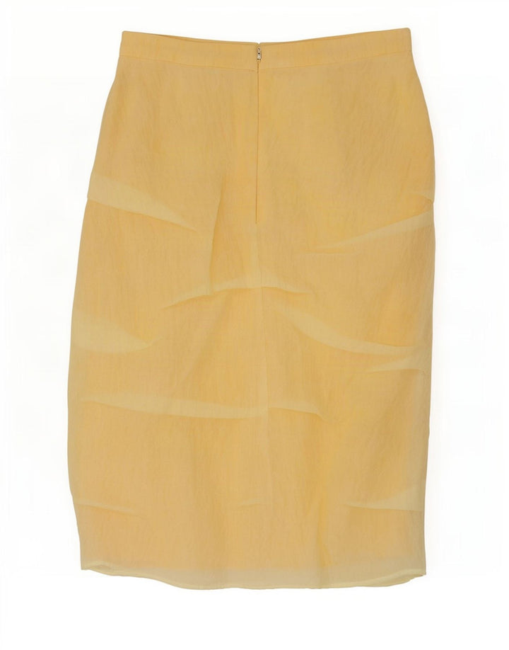 Gonna midi Zara da donna piccola W30 gialla in poliammide