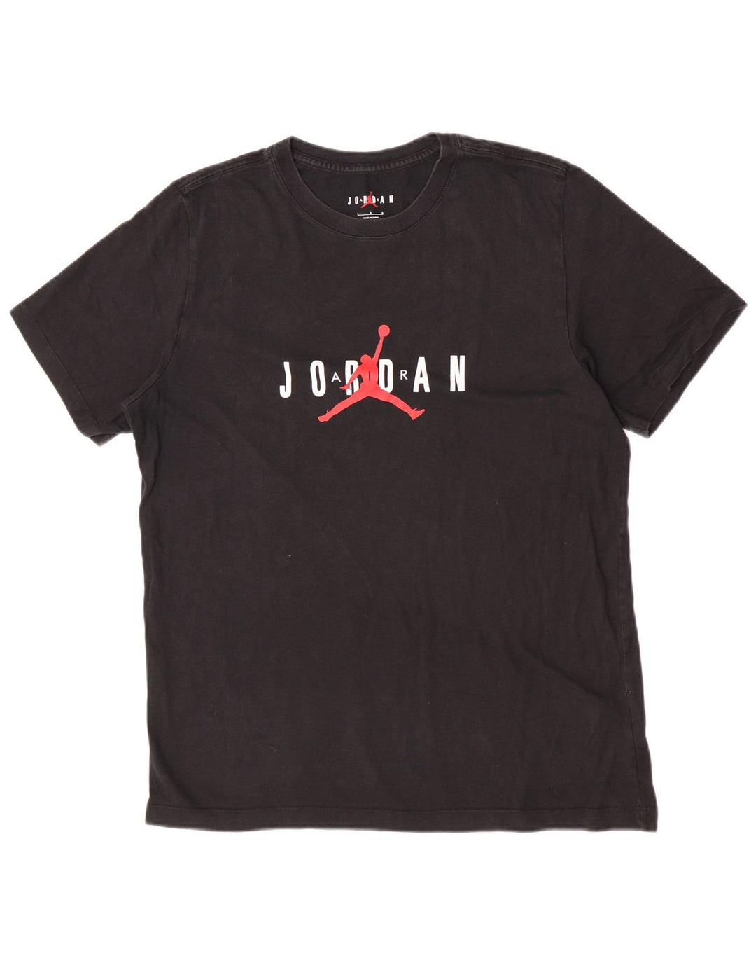T-shirt grafica da uomo Jordan Top grande in cotone nero