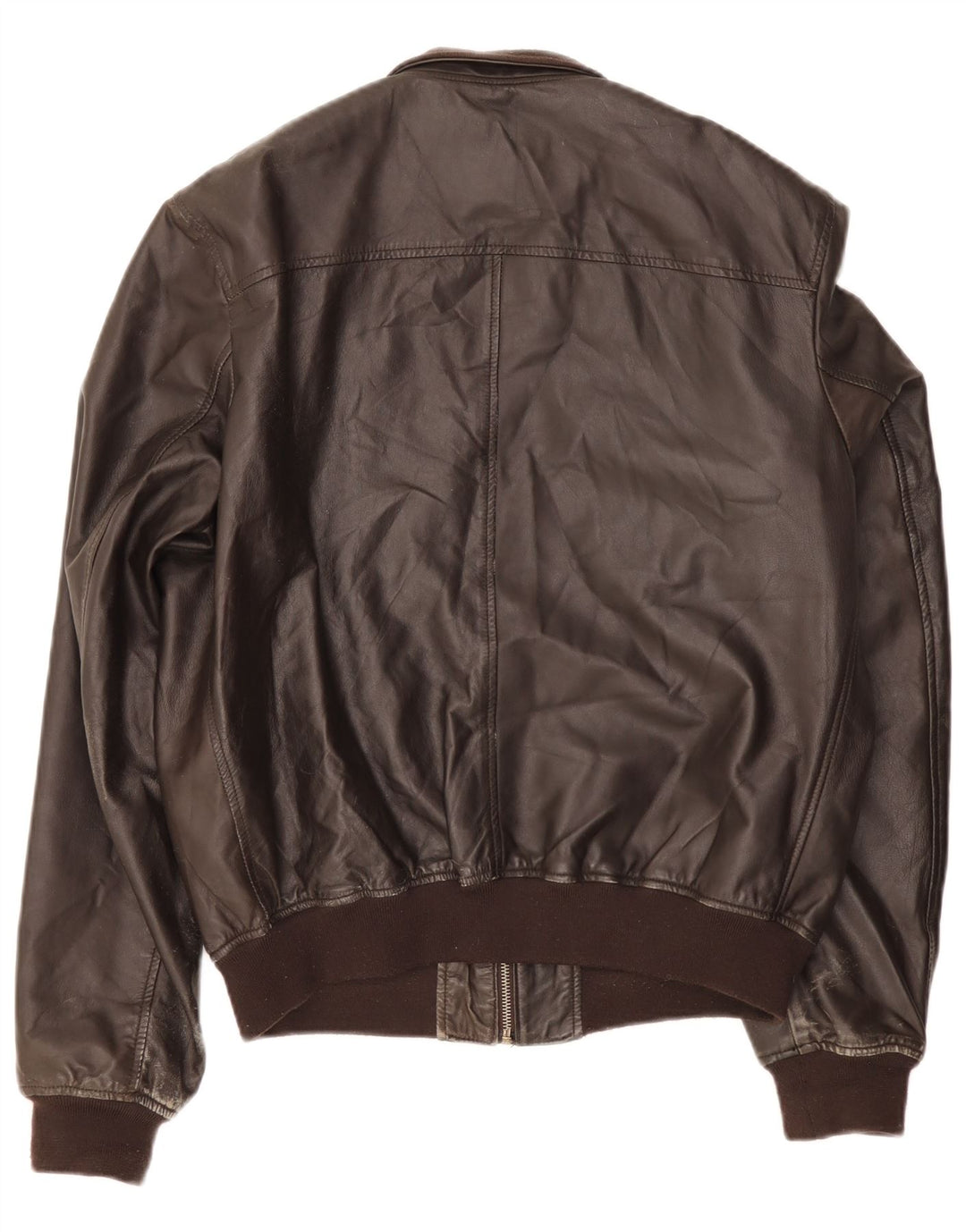 Giacca in pelle vintage da uomo UK 42 XL Marrone