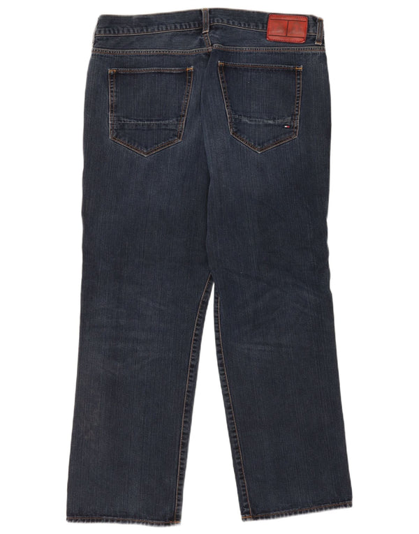 Jeans dritti da uomo Tommy Hilfiger W36 L30 cotone blu navy