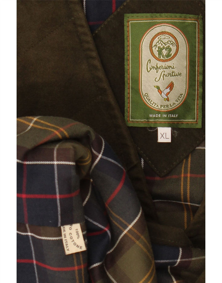 Gilet da uomo VINTAGE UK 42 XL cotone kaki