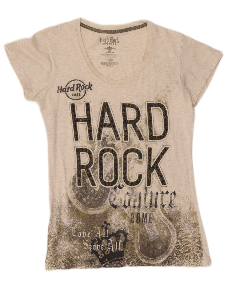 T-shirt grafica per ragazze HARD ROCK CAFE Roma 13-14 anni Grigio medio