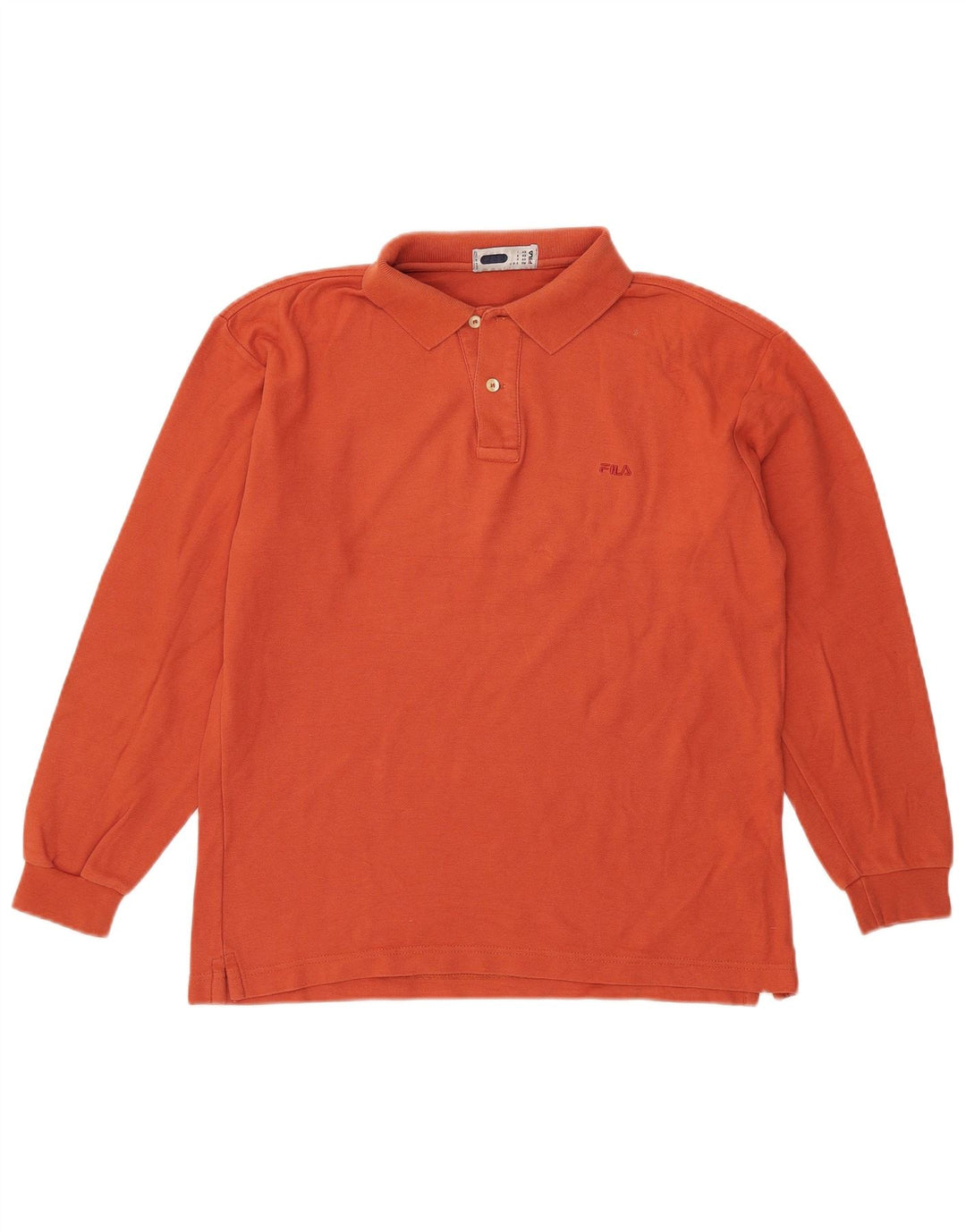 Polo da uomo a maniche lunghe Fila IT 48 arancione medio
