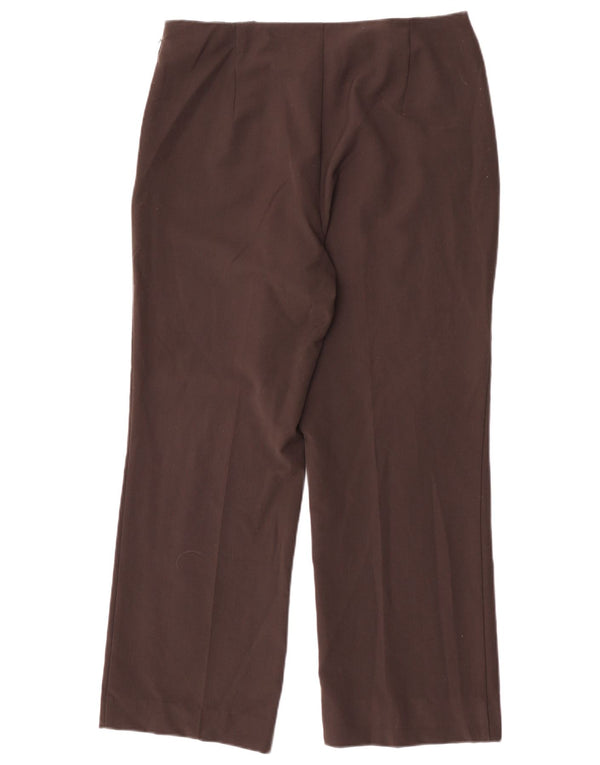 Pantaloni casual dritti da donna Marks & Spencer UK 14 Large W32 L28 Marrone