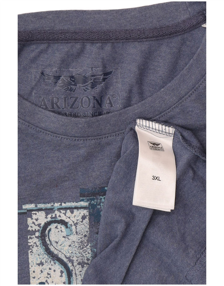 ARIZONA T-shirt grafica da uomo Top 3XL cotone blu navy