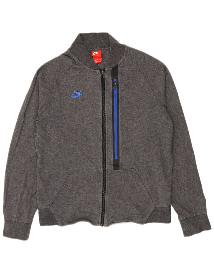 Giacca da ginnastica da uomo Nike in cotone grigio medio