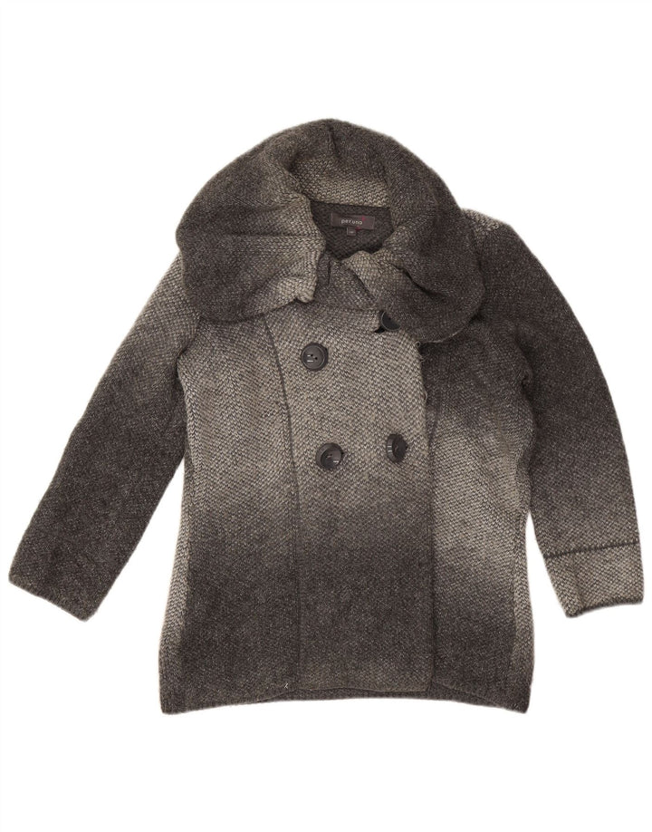 Cappotto da caban oversize da donna Marks & Spencer UK 10 piccolo acrilico grigio