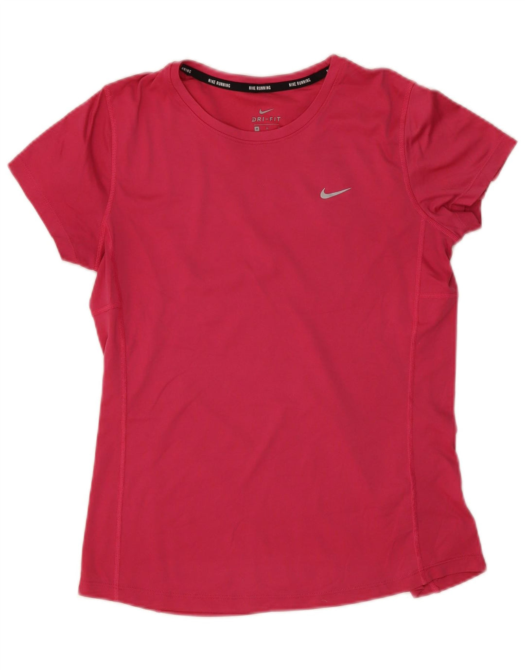 T-shirt da running Nike Dri Fit da donna, taglia UK 14, poliestere rosa medio
