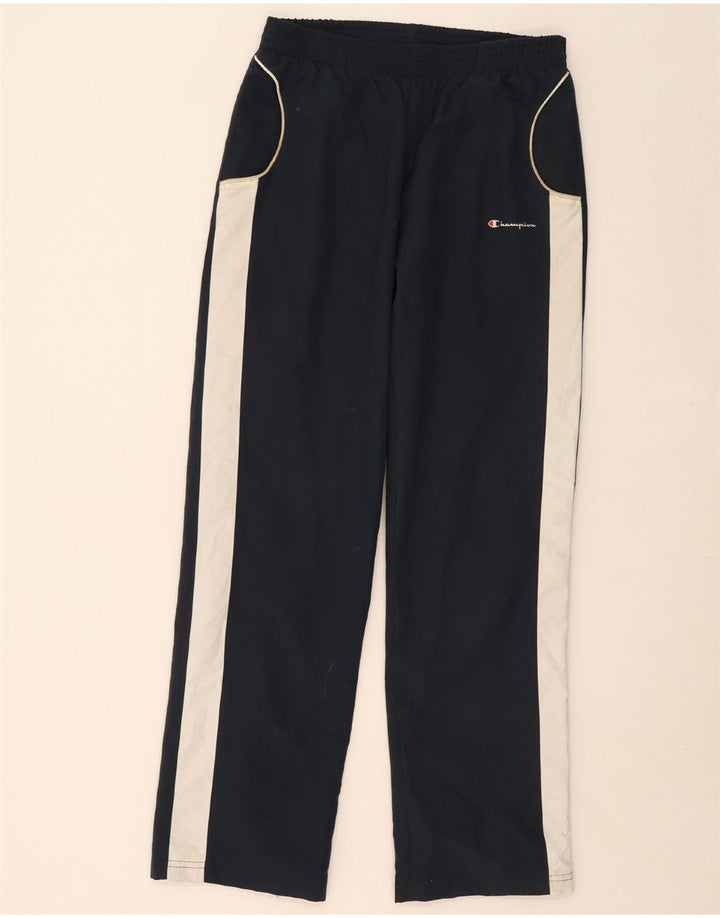CHAMPION Mens Tracksuit Trousers Medium Navy Blue Colourblock Vintage Champion and Second-Hand Champion from Messina Hembry 
