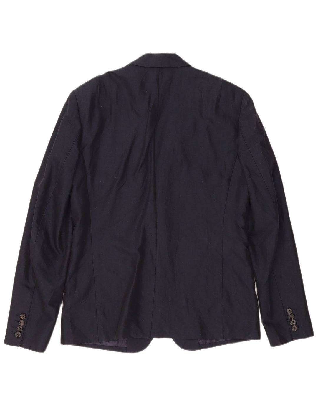 Giacca blazer a 2 bottoni da uomo All Saints UK 38 cotone medio blu navy
