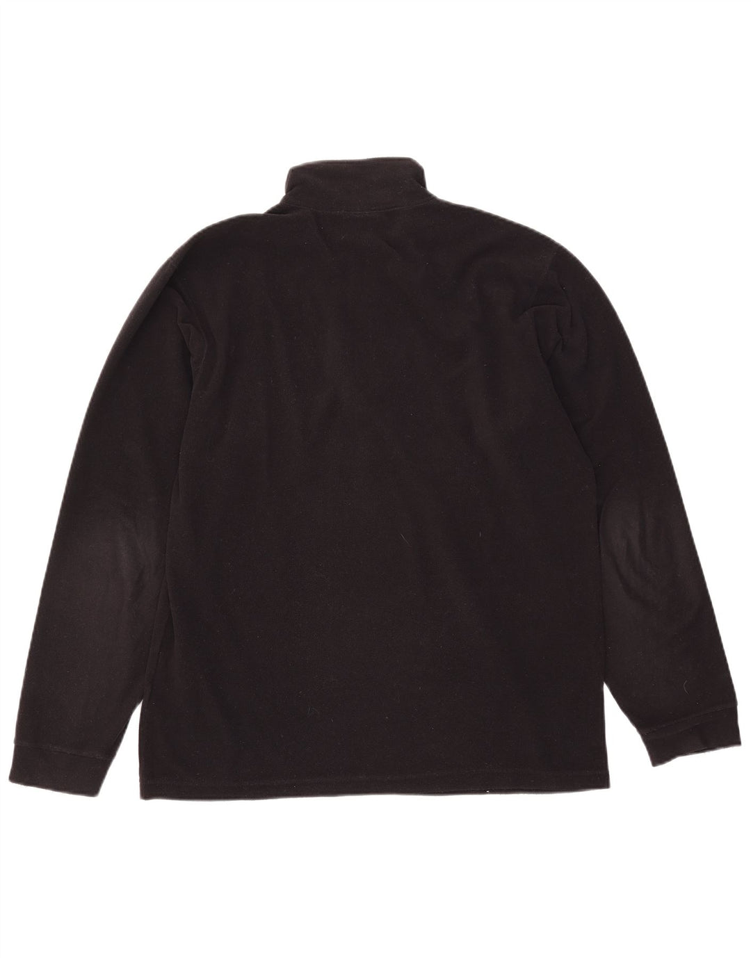 Maglione in pile Champion da uomo con zip e collo, grande, in poliestere nero