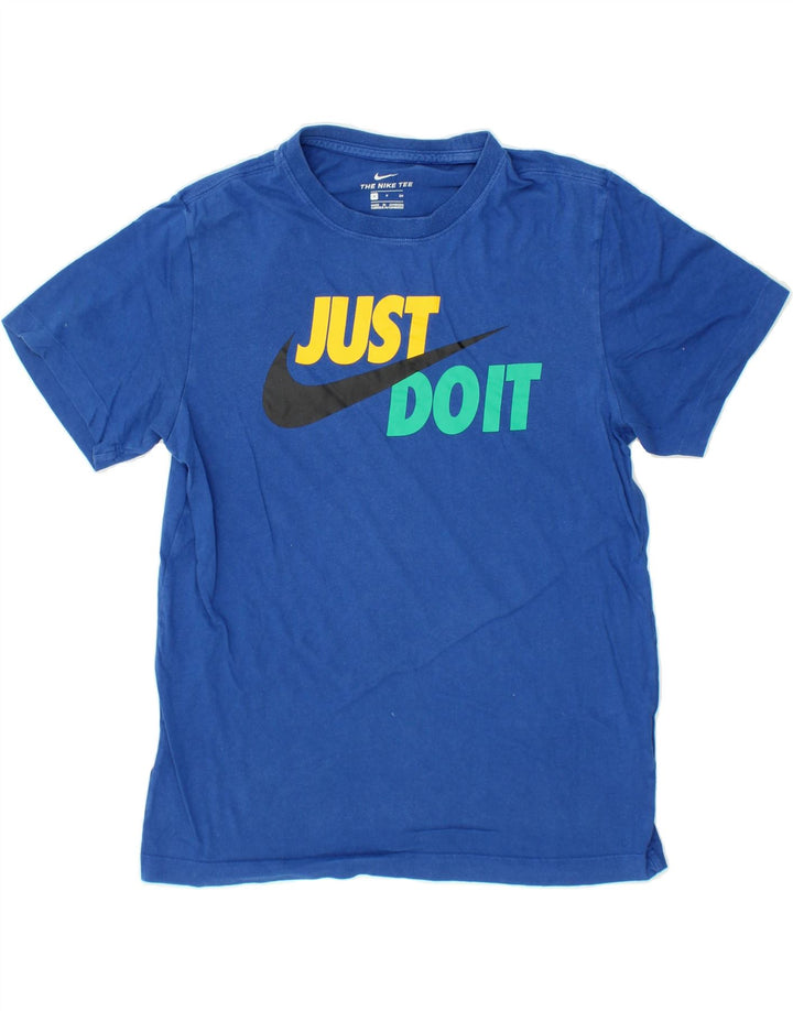 NIKE Mens Graphic T-Shirt Top Small Blue Cotton Vintage Nike and Second-Hand Nike from Messina Hembry 